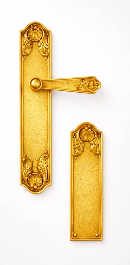 Poignée de porte de style Louis XV Rocaille
